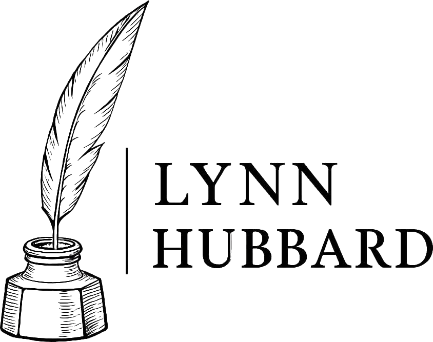 Lynn Hubbard logo: quill pen resting in an inkwell